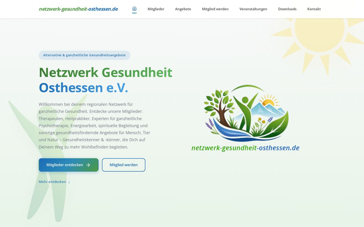 Startseite der Website Netzwerk Gesundheit Osthessen e. V.